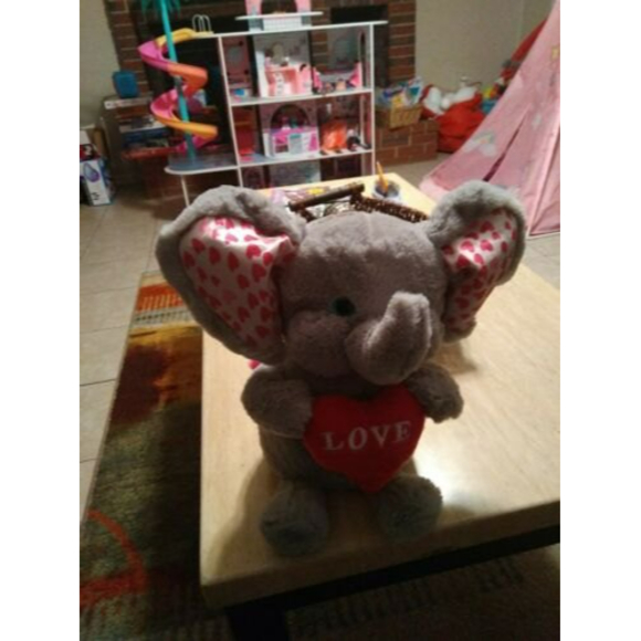 Valentines Sound n Light Animatronics Plush Dancing, Singing ELEPHANT "Love" - Picture 1 of 2